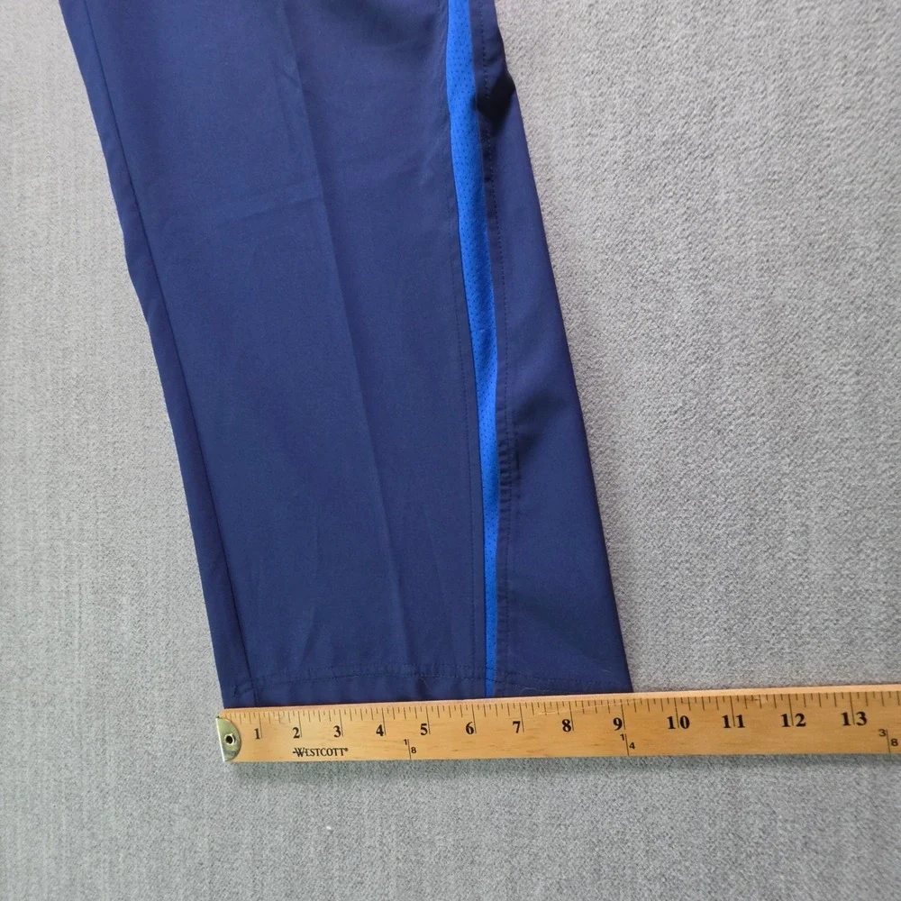 Reebok Athletic Pants Men Large Blue Polyester Spandex Track Joggers